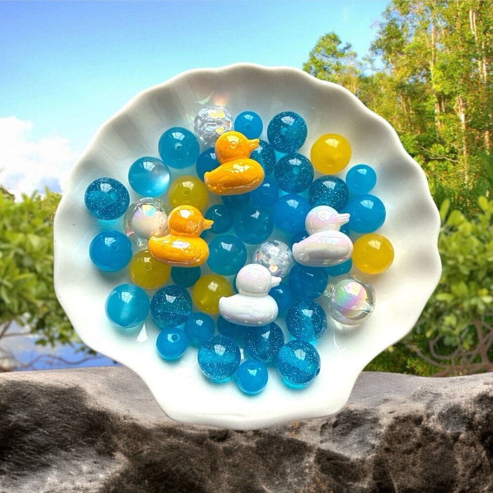 Lot Of 40 Beads For Beadable Pens-Duck Pond Mix